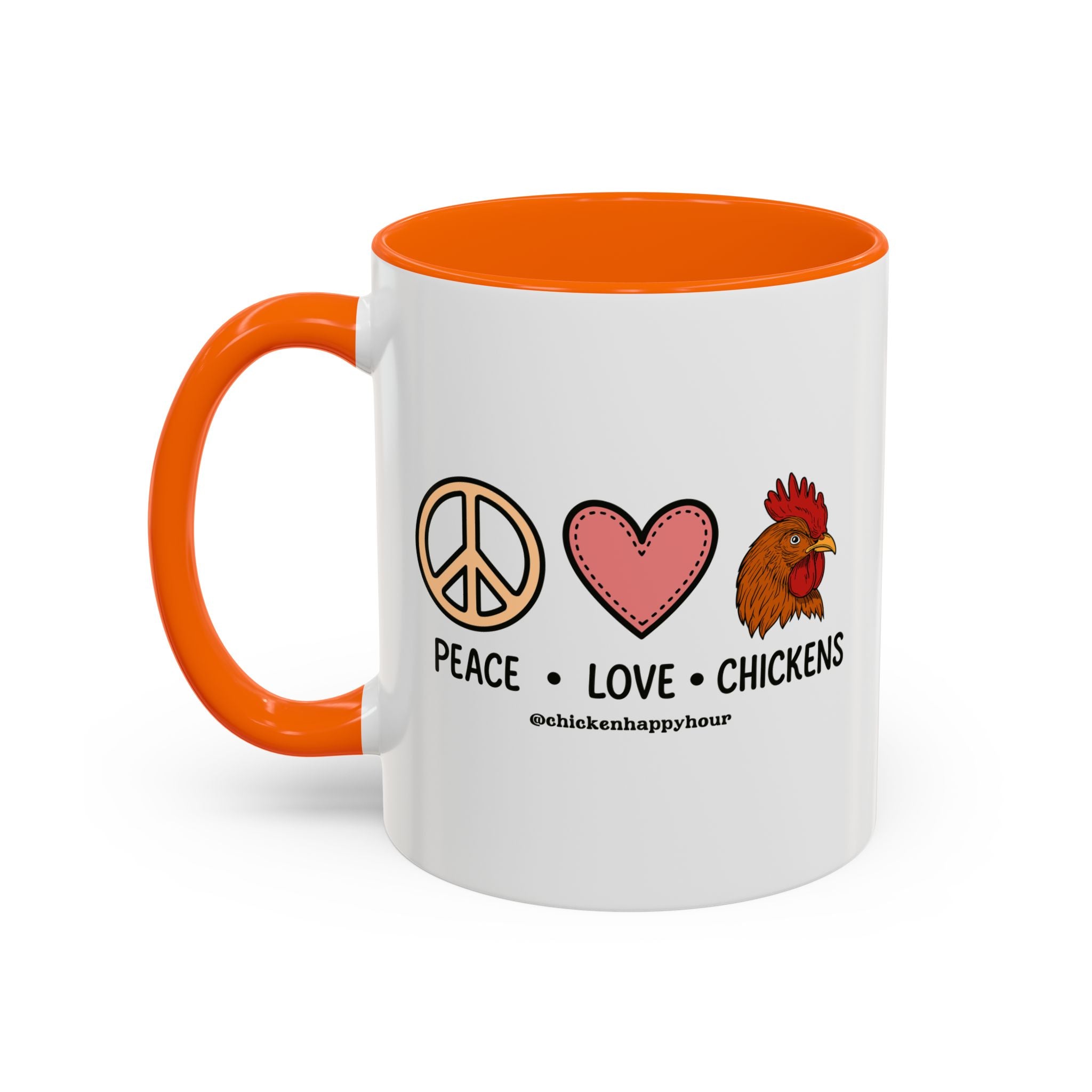 Peace Love Chickens Coffee Mug
