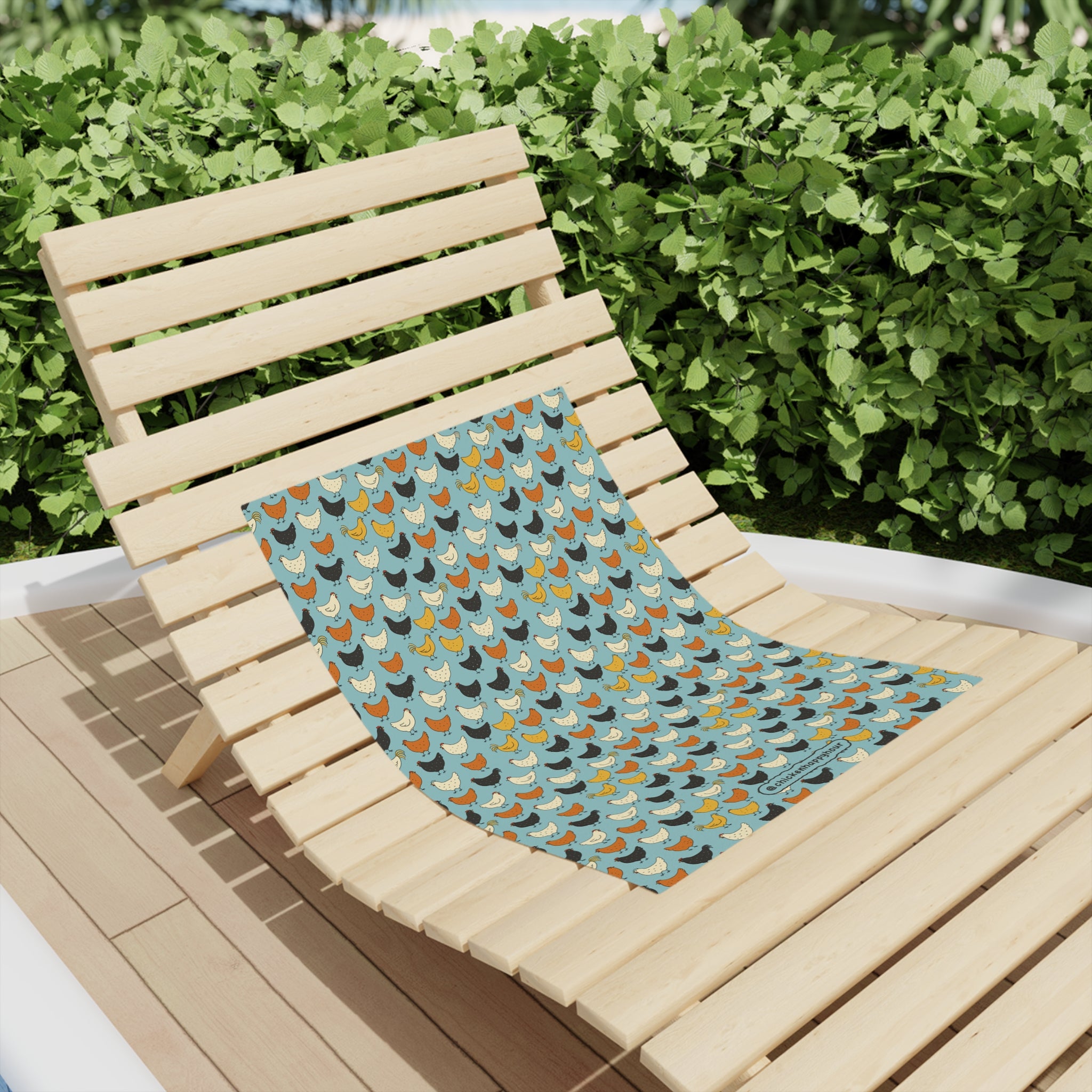 Chicken Pattern 2 Beach Towel