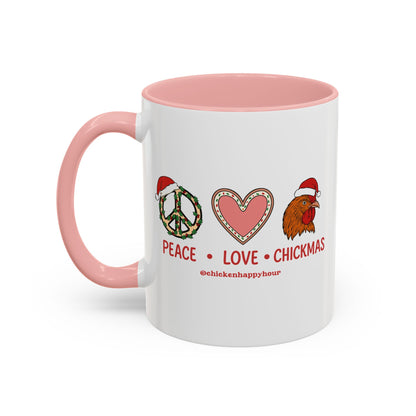 Peace Love Chickmas Coffee Mug