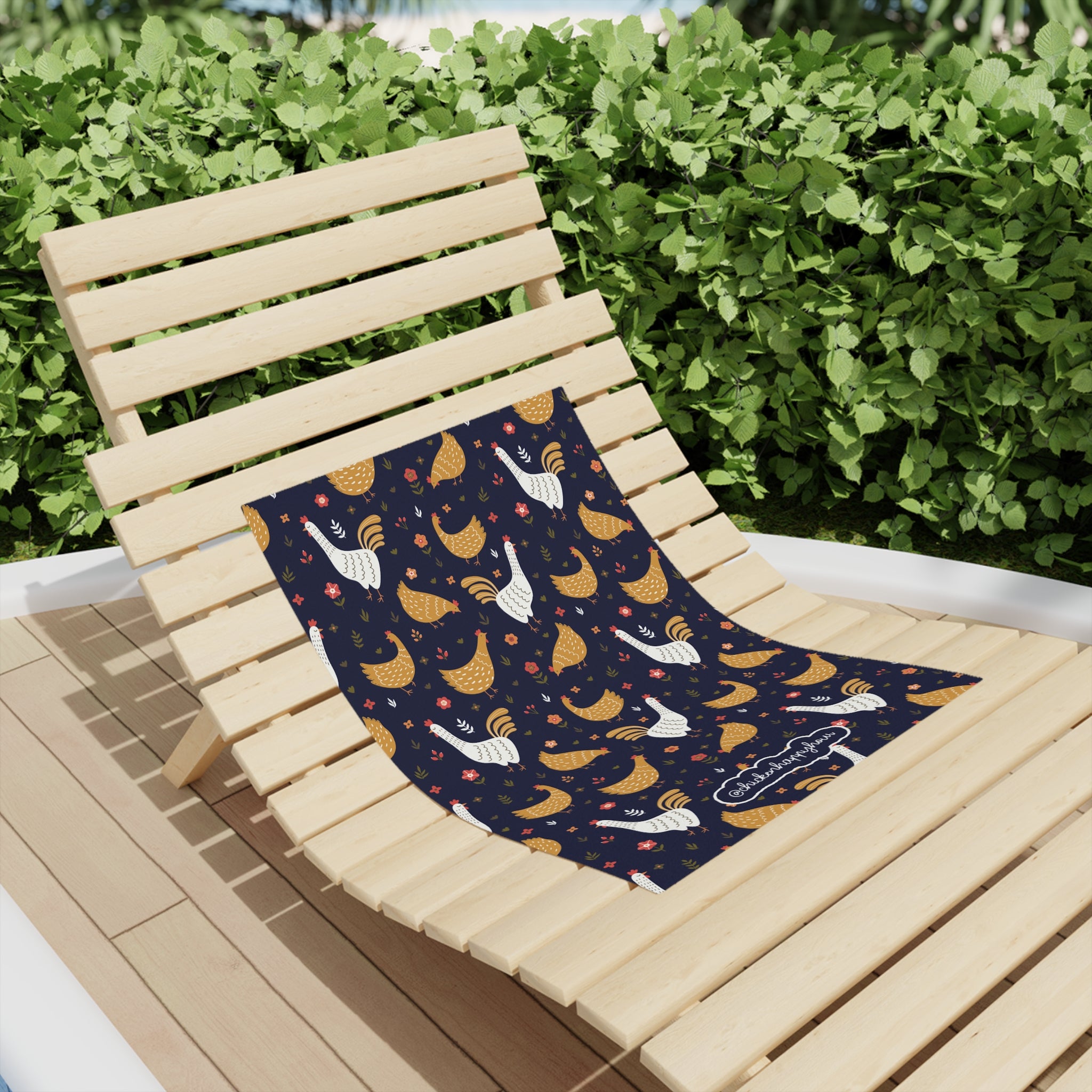 Chicken Seamless Beach Towel