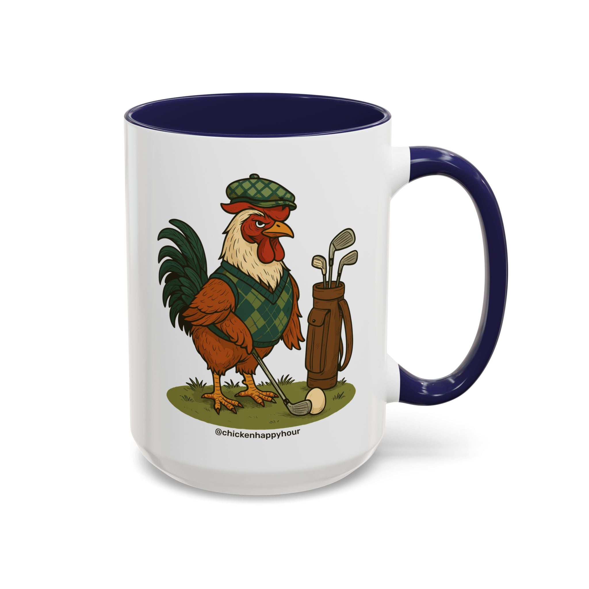 Rooster Playing Golf Coffee Mug