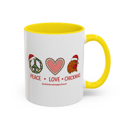 Peace Love Chickmas Coffee Mug