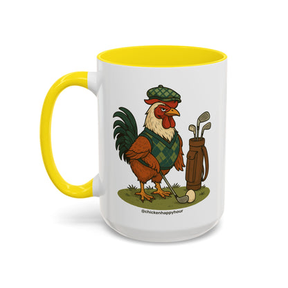 Rooster Playing Golf Coffee Mug