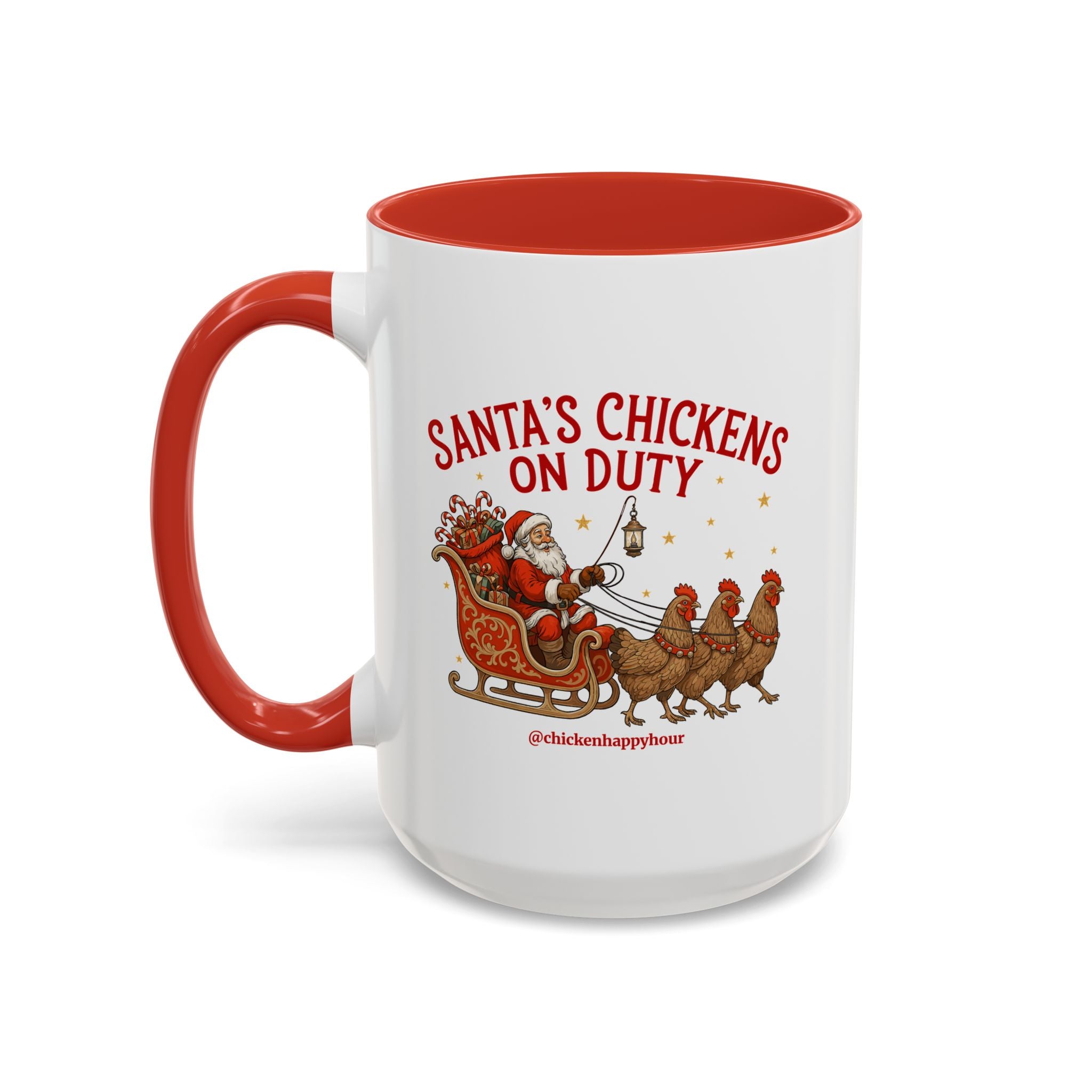 Santa’s Chickens on Duty Coffee Mug