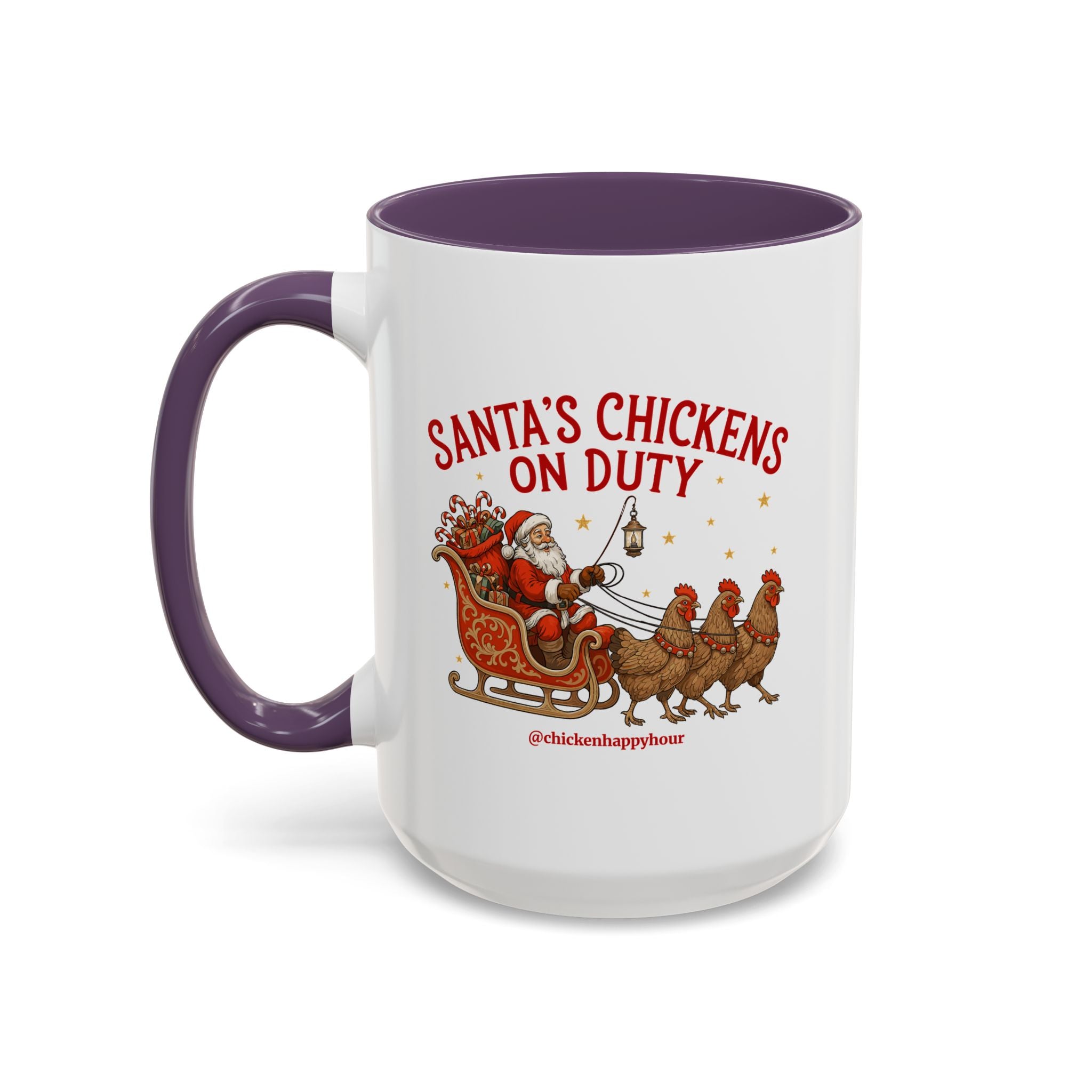 Santa’s Chickens on Duty Coffee Mug