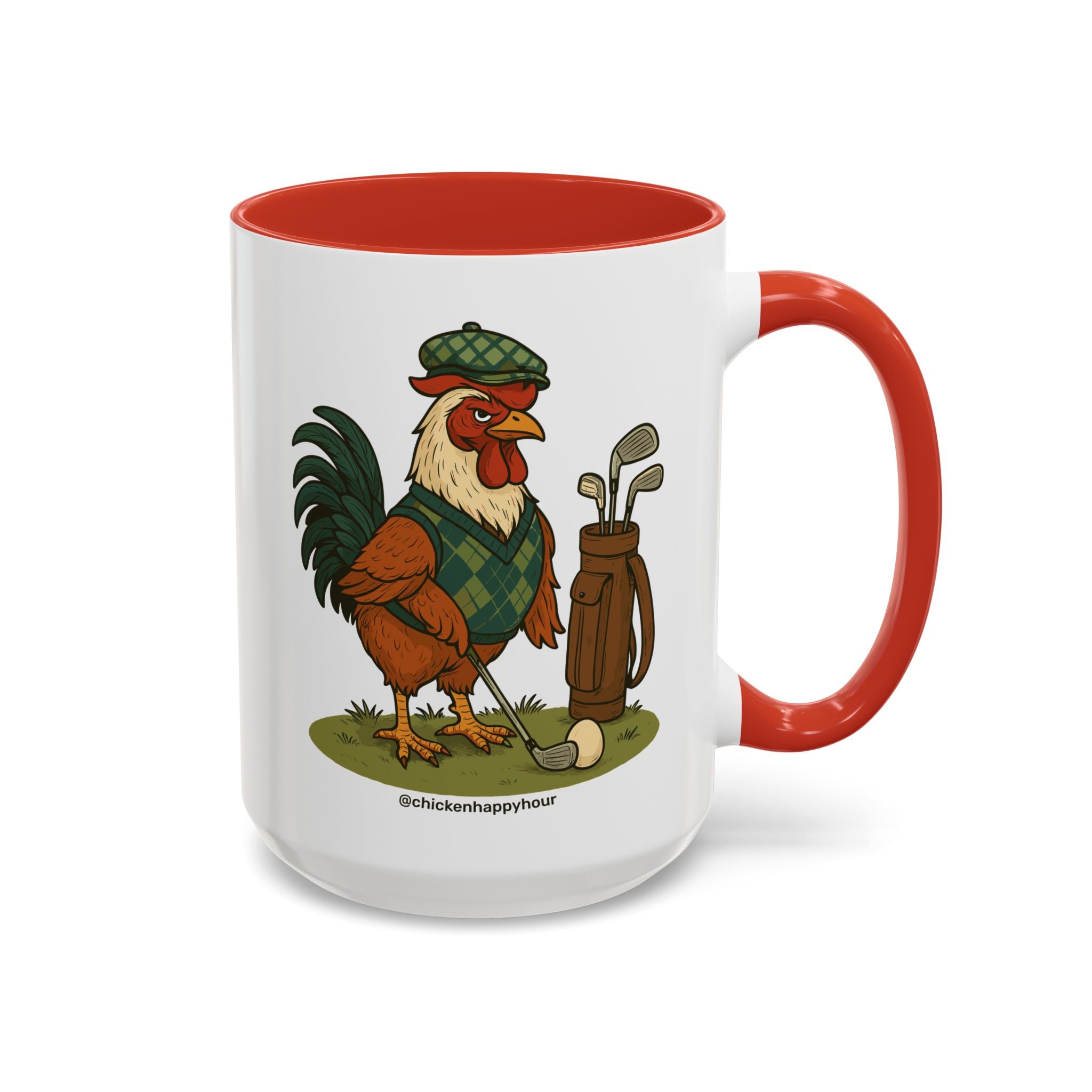 Rooster Playing Golf Coffee Mug
