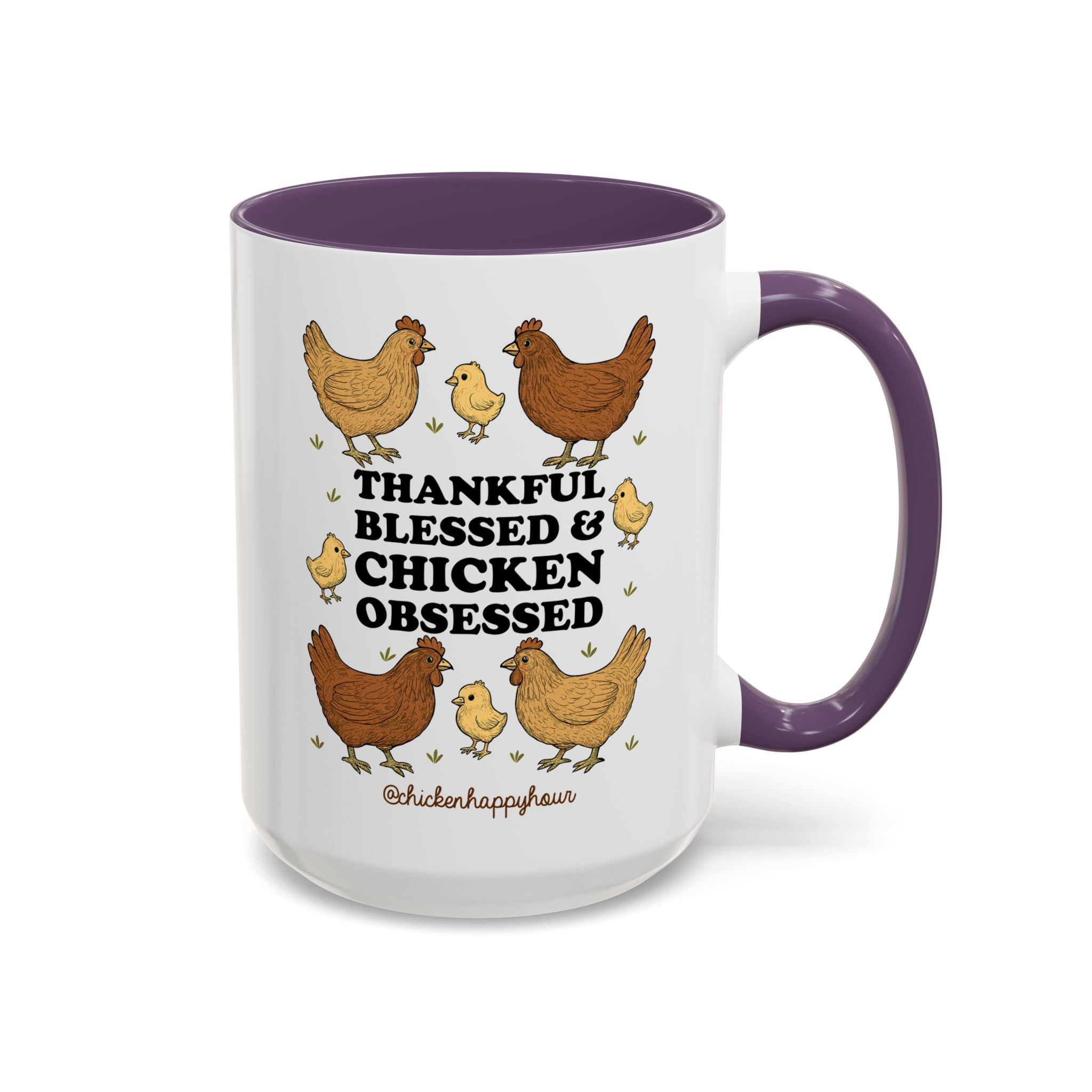 Thankful Blessed and Chicken Obsessed Coffee Mug