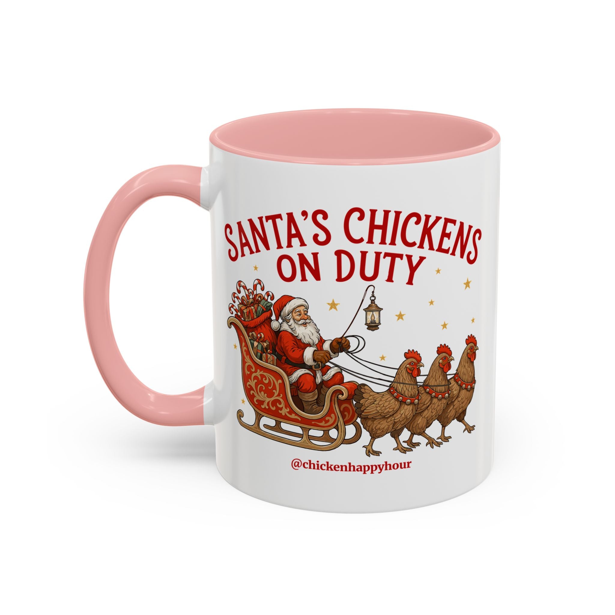 Santa’s Chickens on Duty Coffee Mug