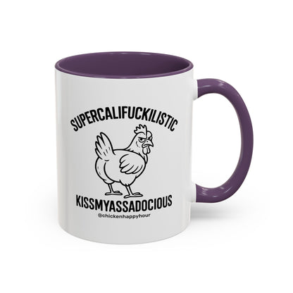Supercalifuckilistic Kissmyassadocious Black Coffee Mug