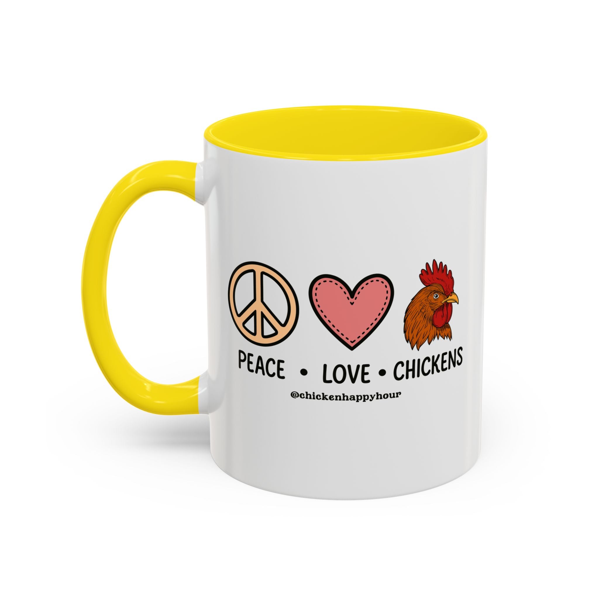 Peace Love Chickens Coffee Mug