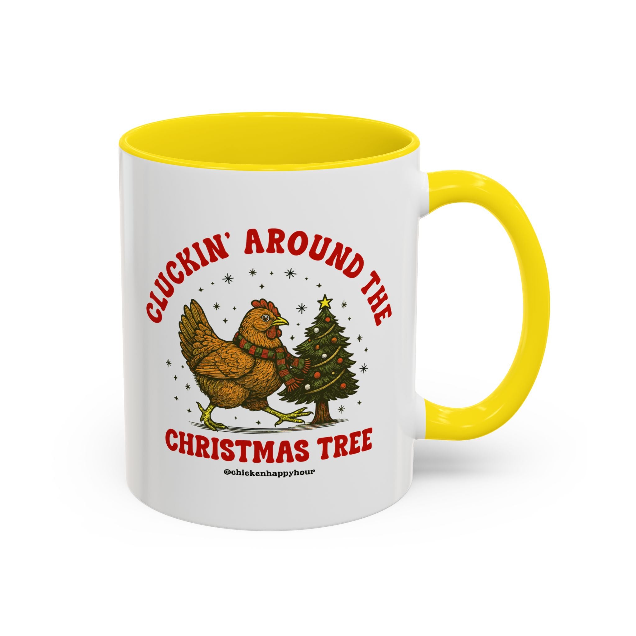 Cluckin' Around The Christmas Tree Coffee Mug