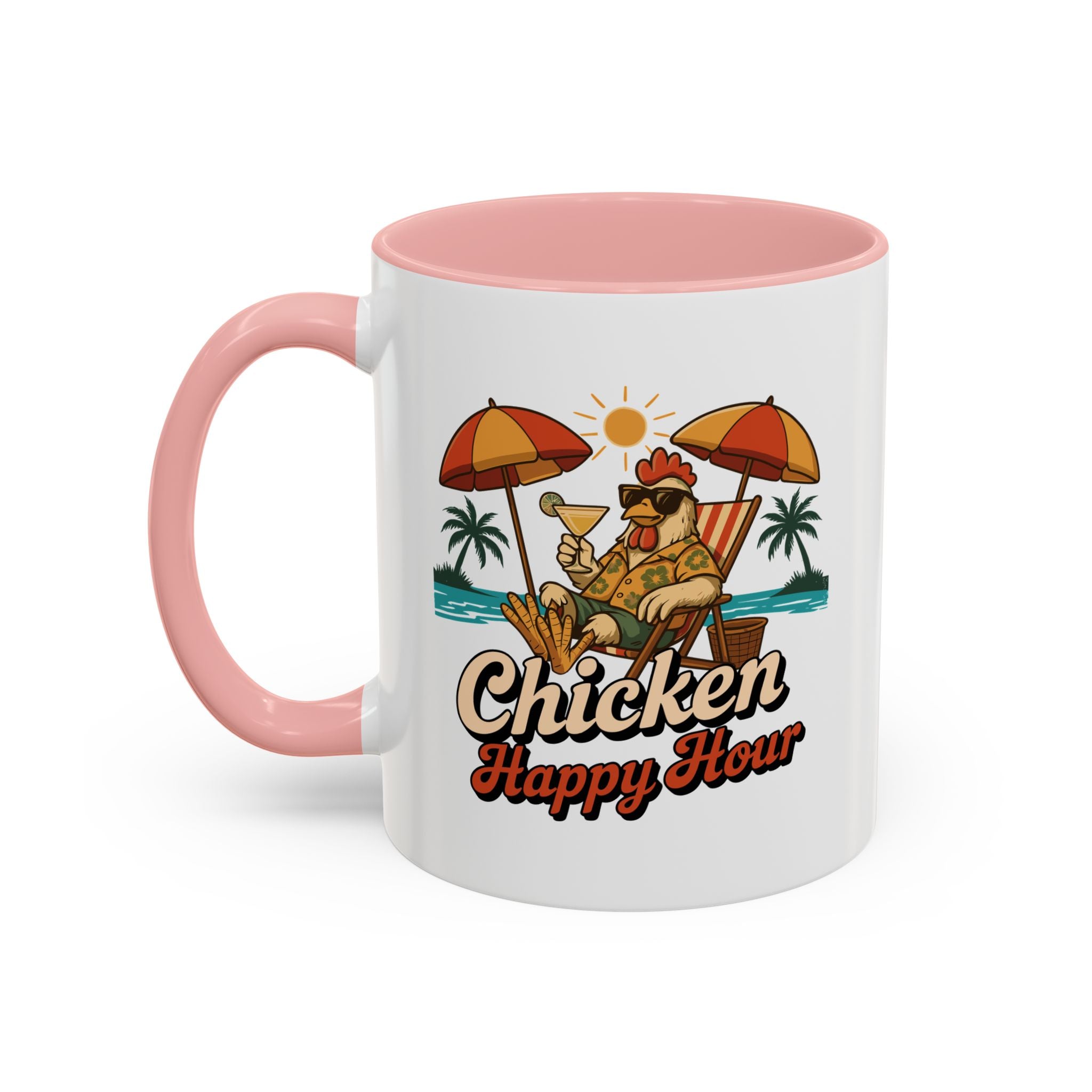 Chicken Happy Hour Beachy Chicken Coffee Mug