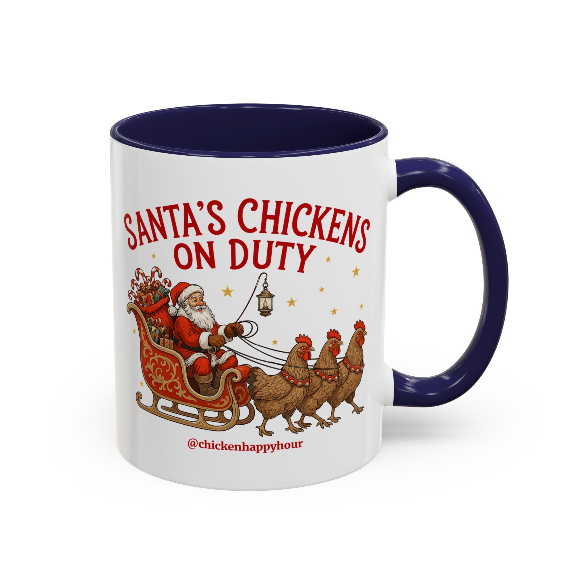 Santa’s Chickens on Duty Coffee Mug