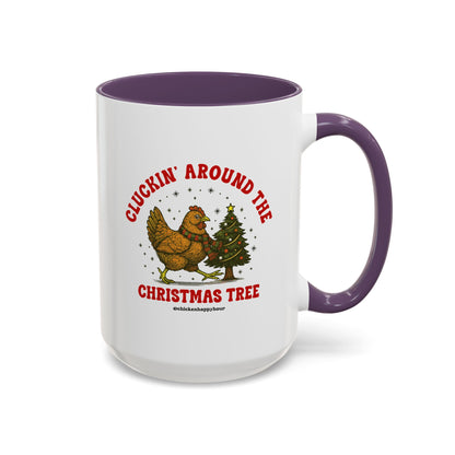 Cluckin' Around The Christmas Tree Coffee Mug