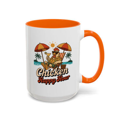 Chicken Happy Hour Beachy Chicken Coffee Mug