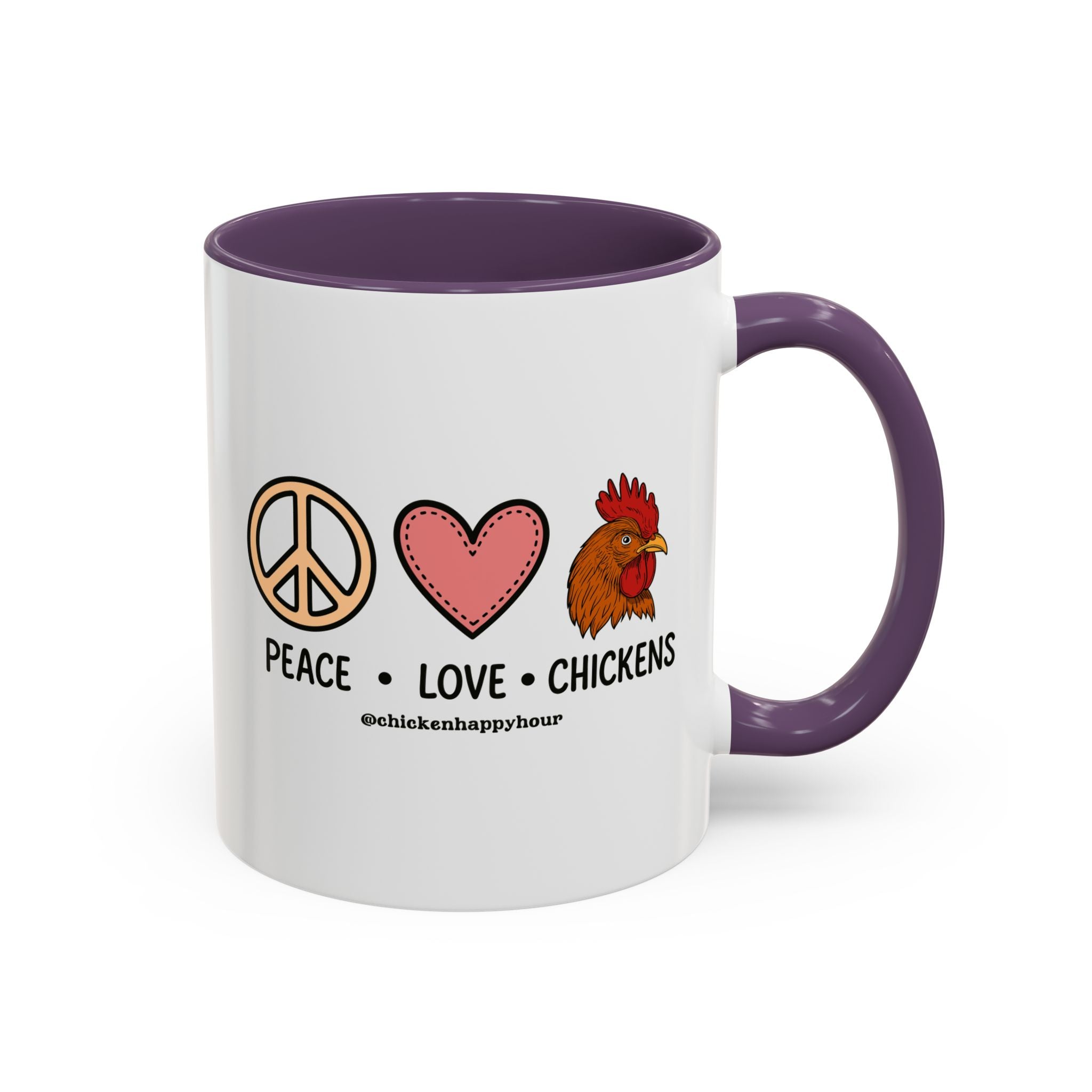 Peace Love Chickens Coffee Mug