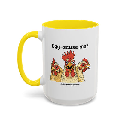 Egg-Scuse Me Coffee Mug