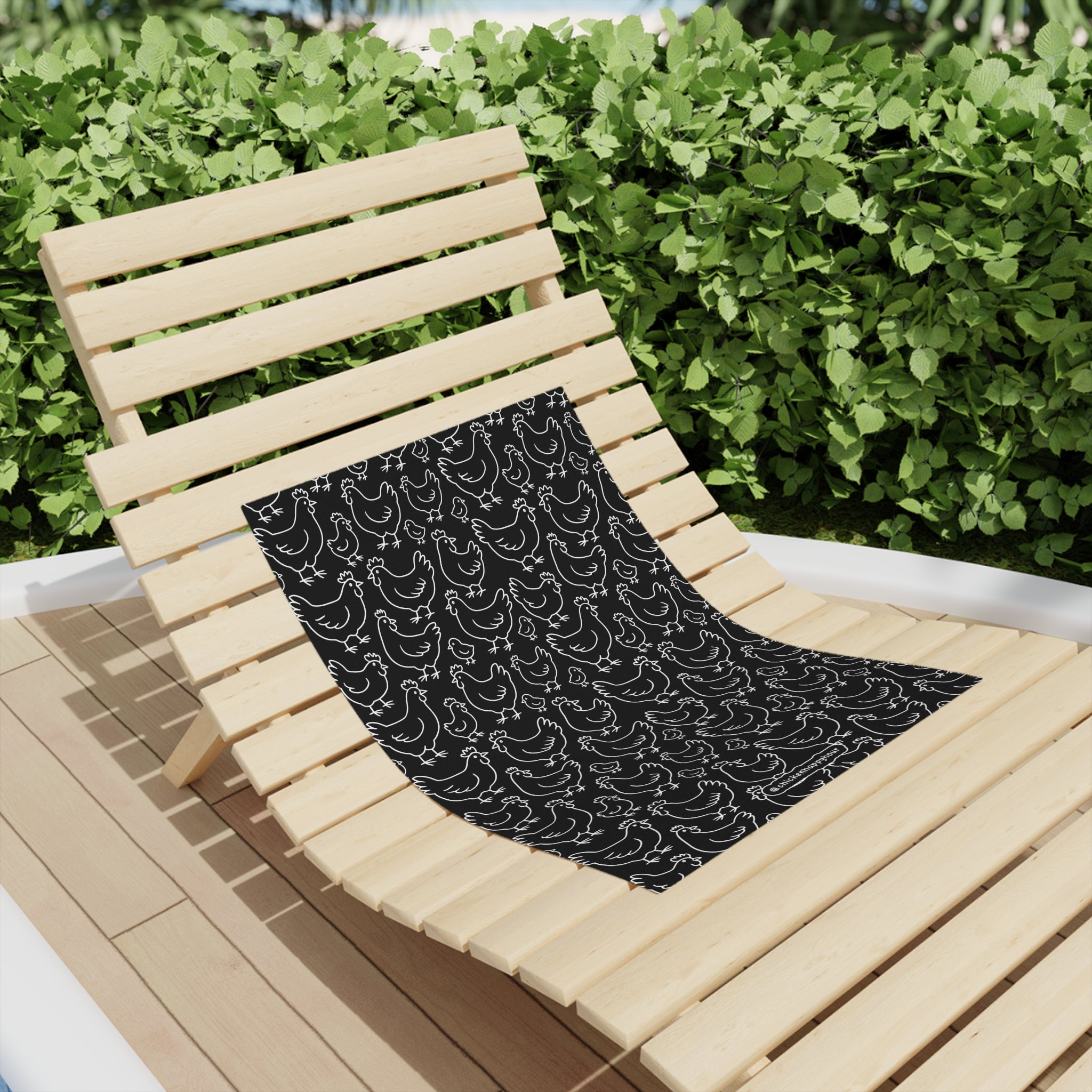 Chicken Pattern Beach Towel