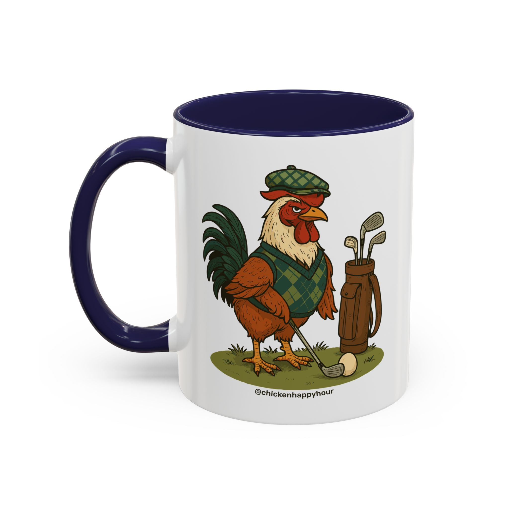Rooster Playing Golf Coffee Mug