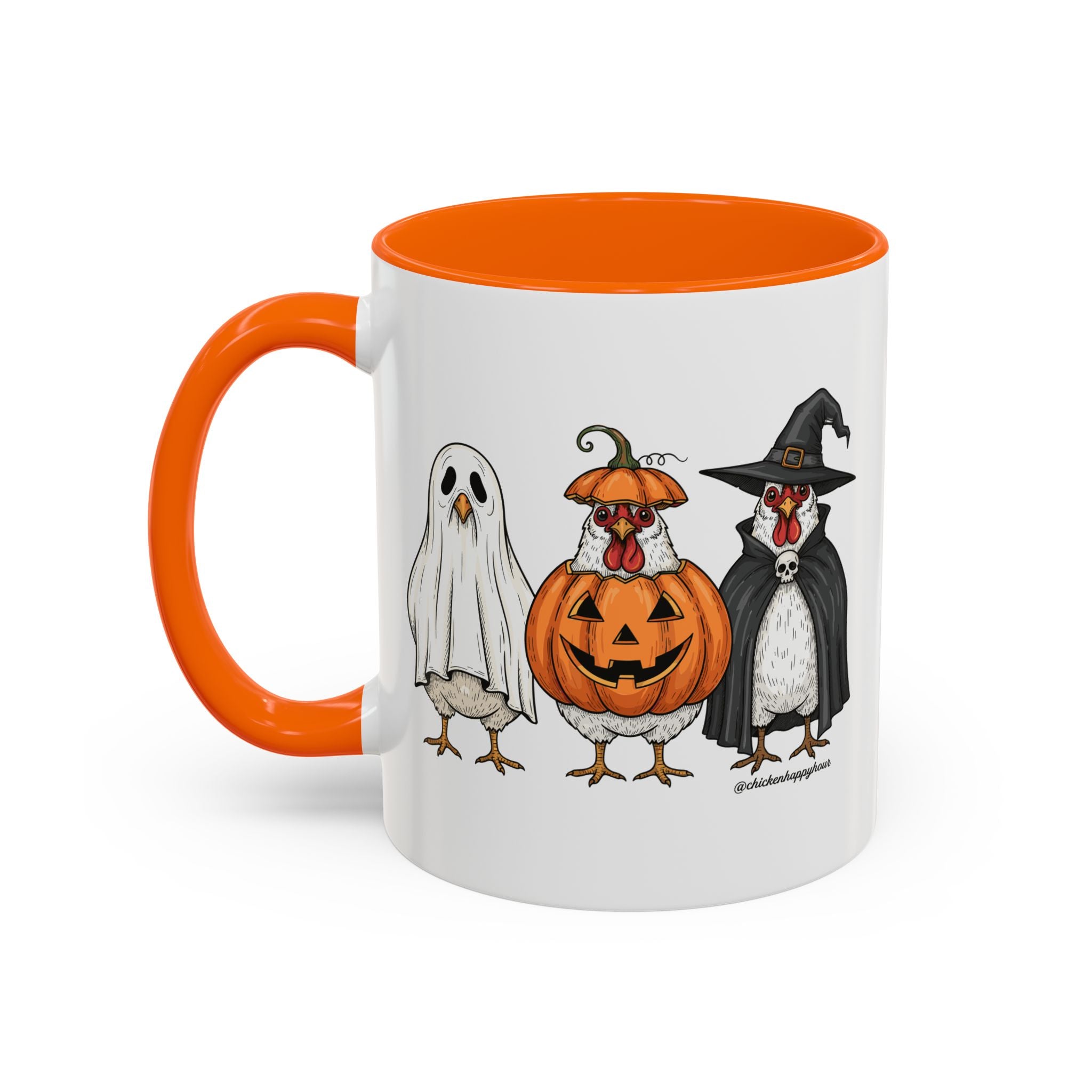 Chickens Wearing Halloween Costumes Coffee Mug