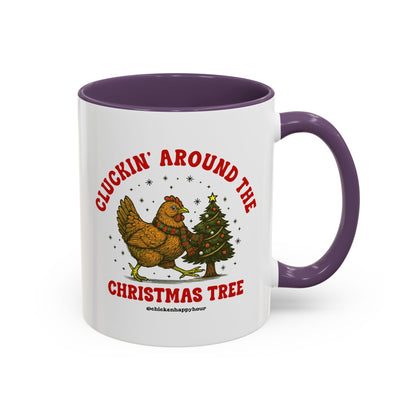 Cluckin' Around The Christmas Tree Coffee Mug