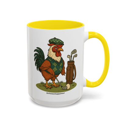 Rooster Playing Golf Coffee Mug