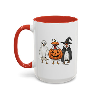 Chickens Wearing Halloween Costumes Coffee Mug
