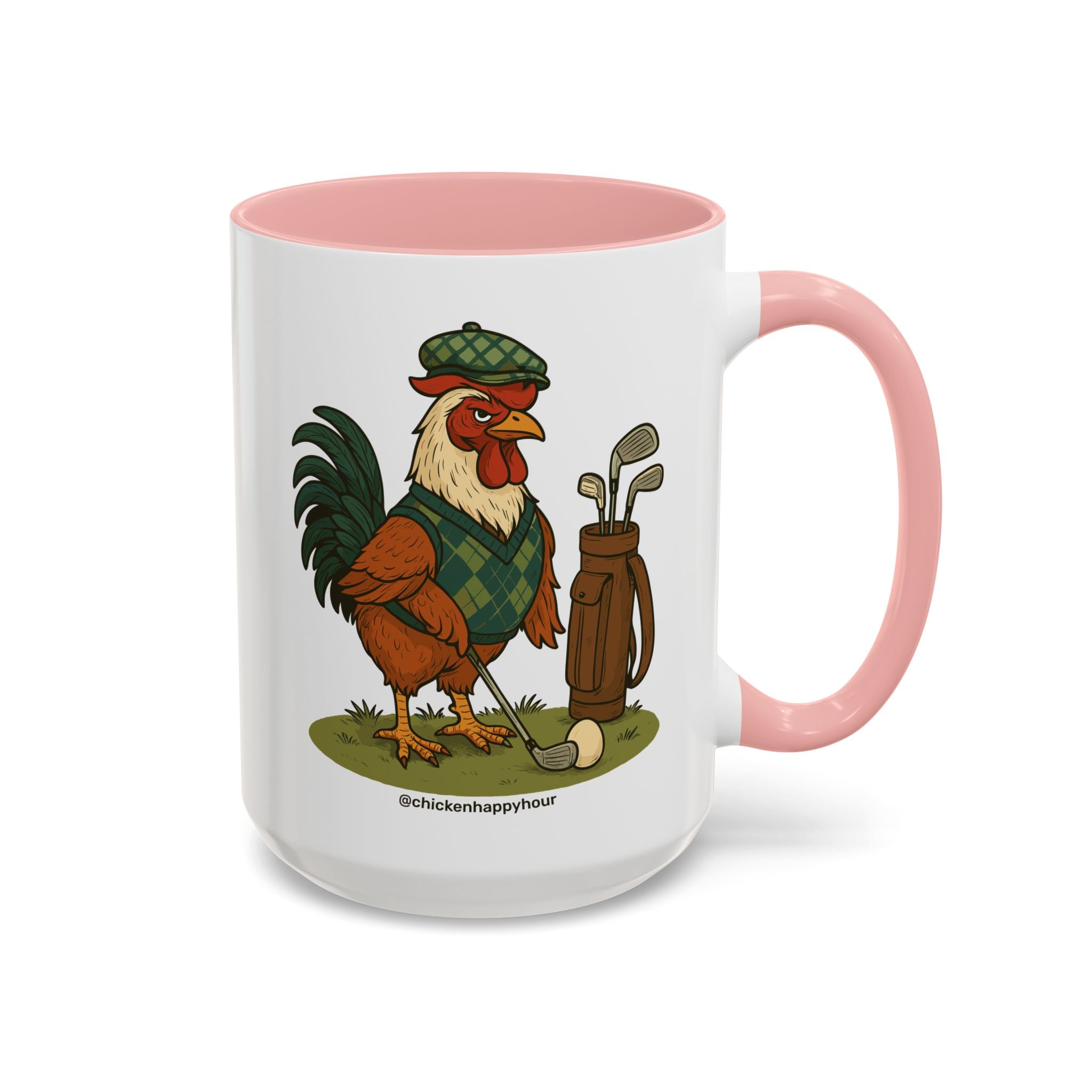 Rooster Playing Golf Coffee Mug