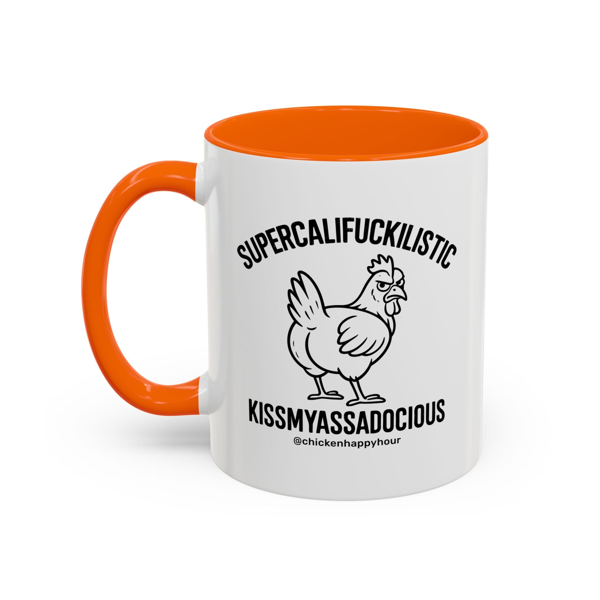 Supercalifuckilistic Kissmyassadocious Black Coffee Mug