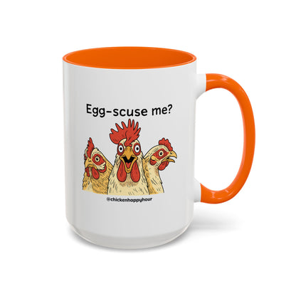 Egg-Scuse Me Coffee Mug