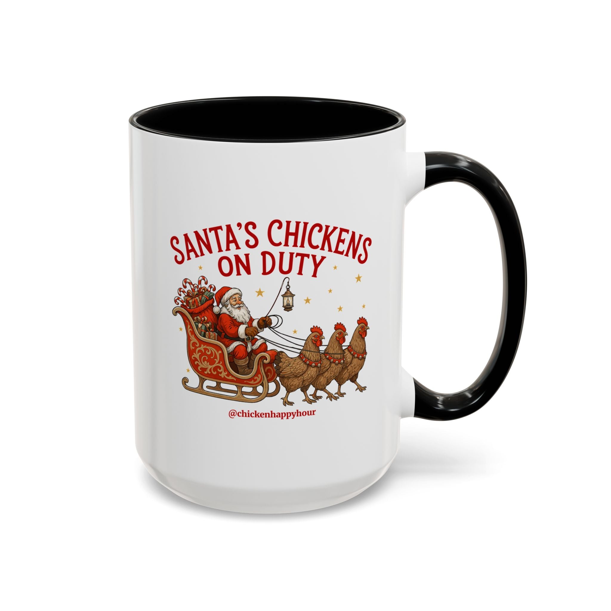 Santa’s Chickens on Duty Coffee Mug