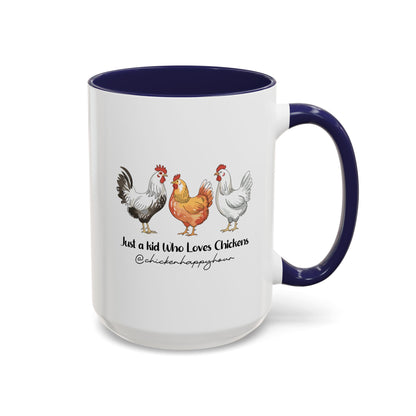 Just a kid Who Loves Chickens Coffee Mug