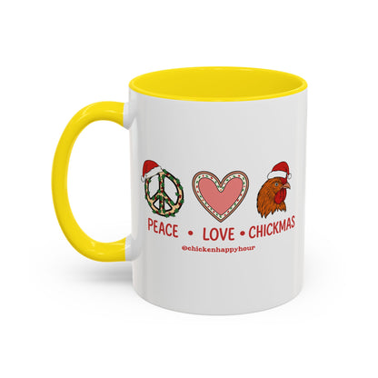 Peace Love Chickmas Coffee Mug