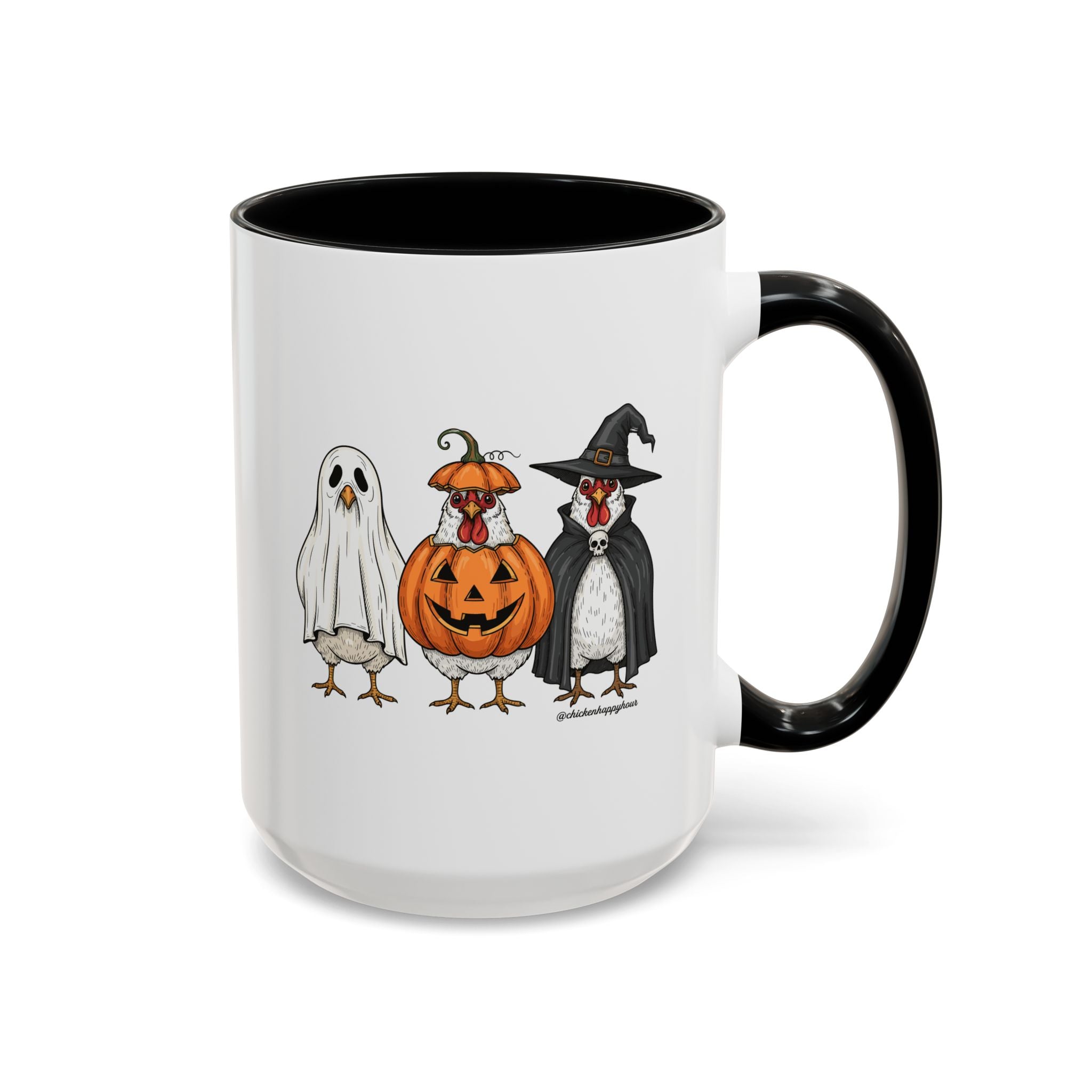 Chickens Wearing Halloween Costumes Coffee Mug