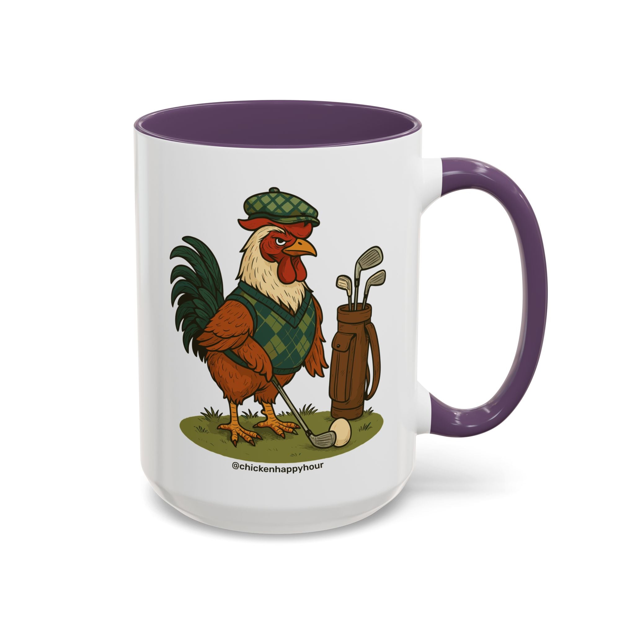 Rooster Playing Golf Coffee Mug