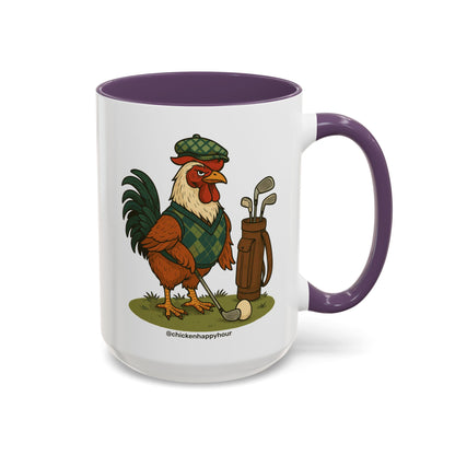 Rooster Playing Golf Coffee Mug