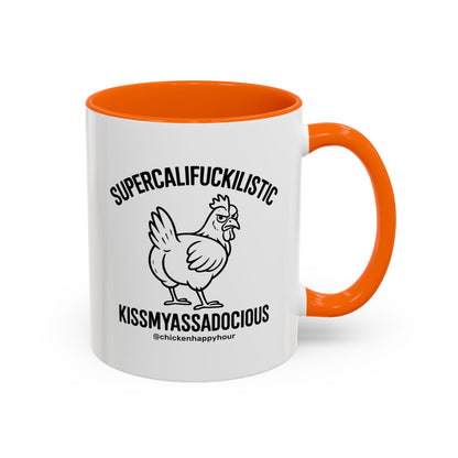 Supercalifuckilistic Kissmyassadocious Black Coffee Mug