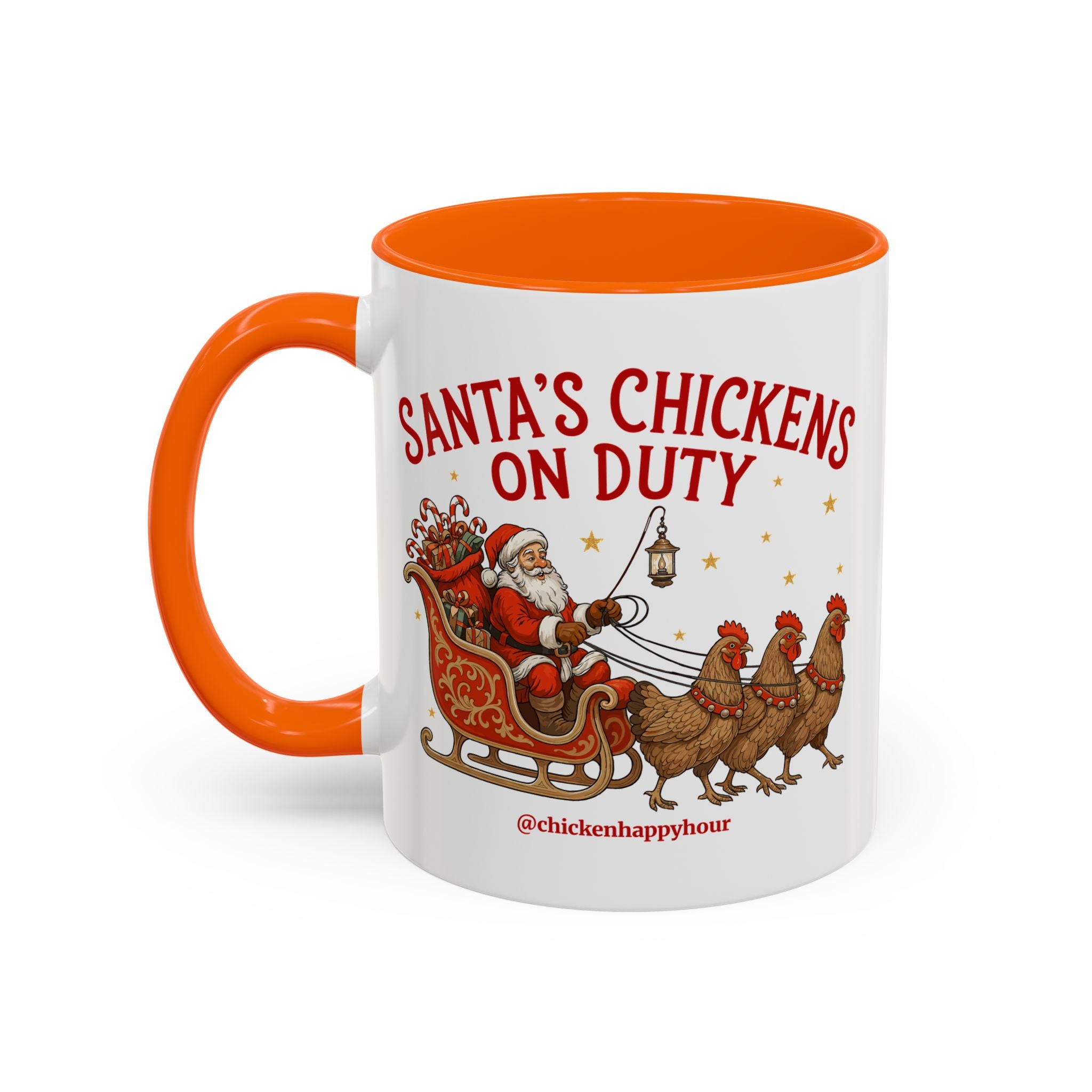Santa’s Chickens on Duty Coffee Mug