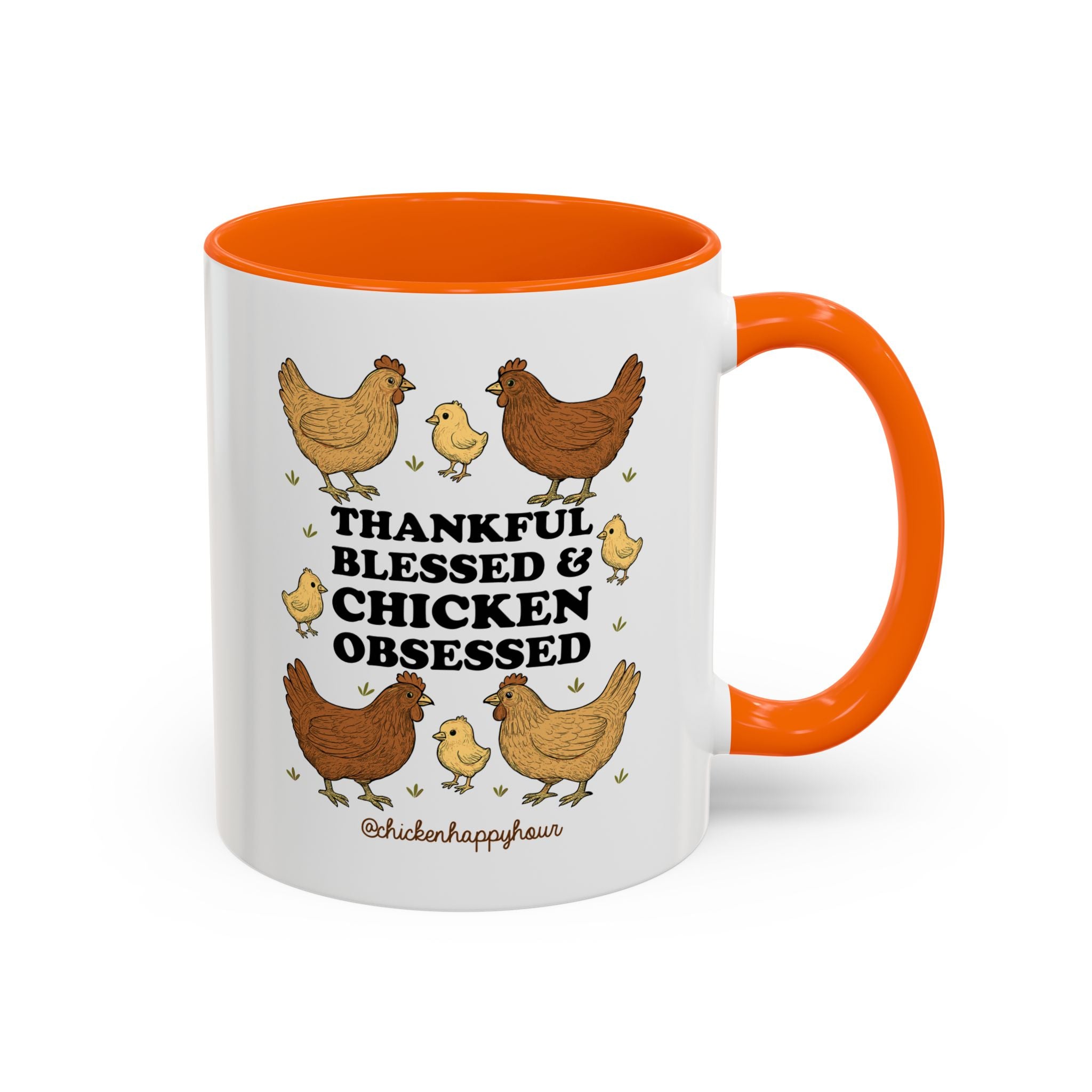 Thankful Blessed and Chicken Obsessed Coffee Mug