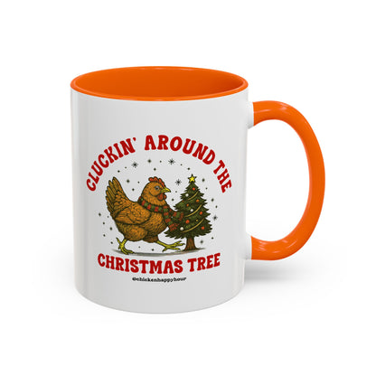 Cluckin' Around The Christmas Tree Coffee Mug