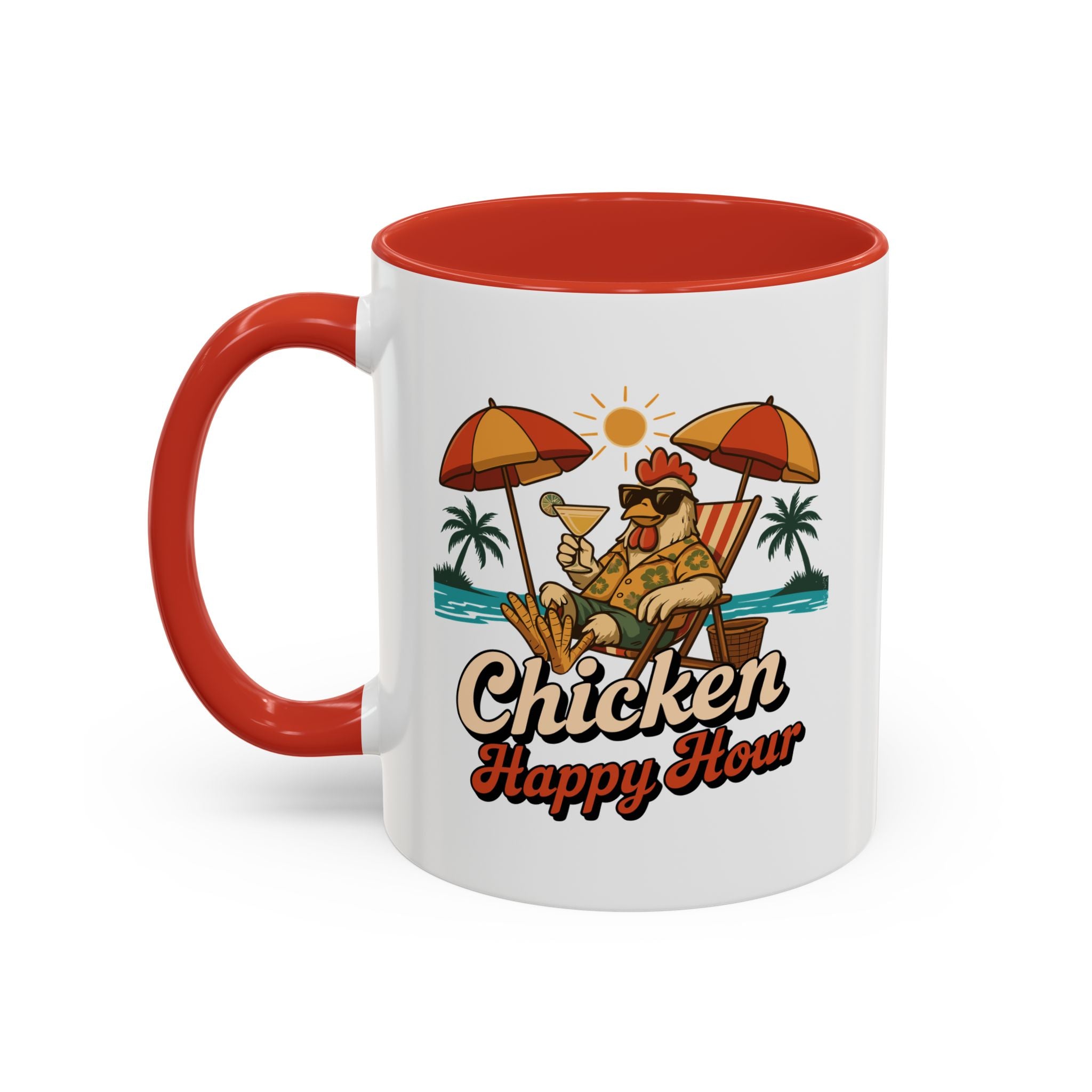 Chicken Happy Hour Beachy Chicken Coffee Mug