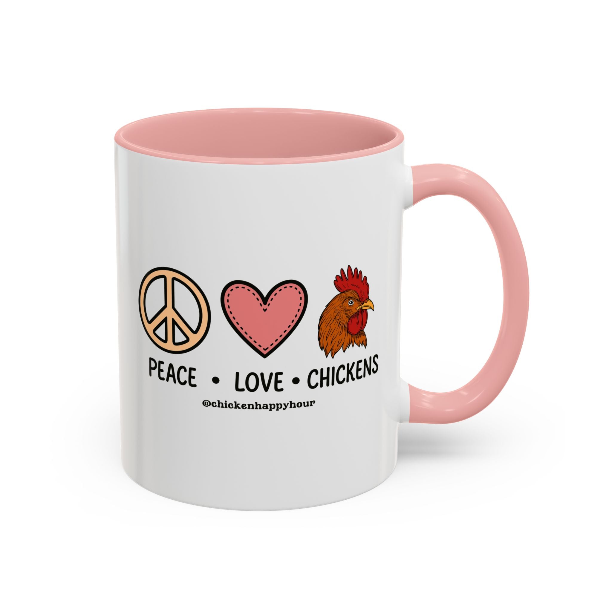 Peace Love Chickens Coffee Mug