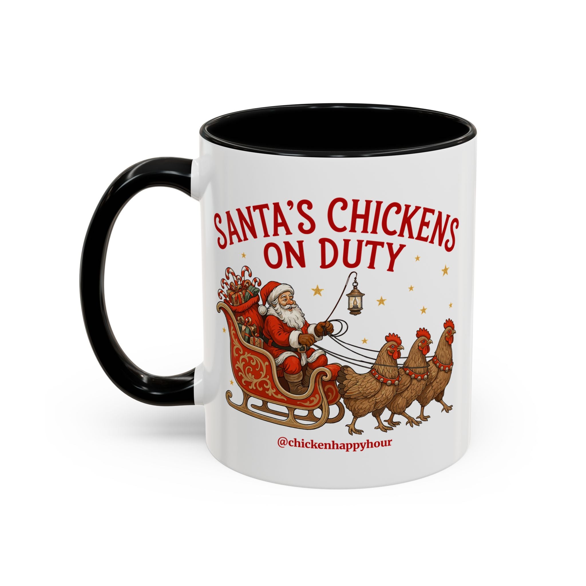 Santa’s Chickens on Duty Coffee Mug