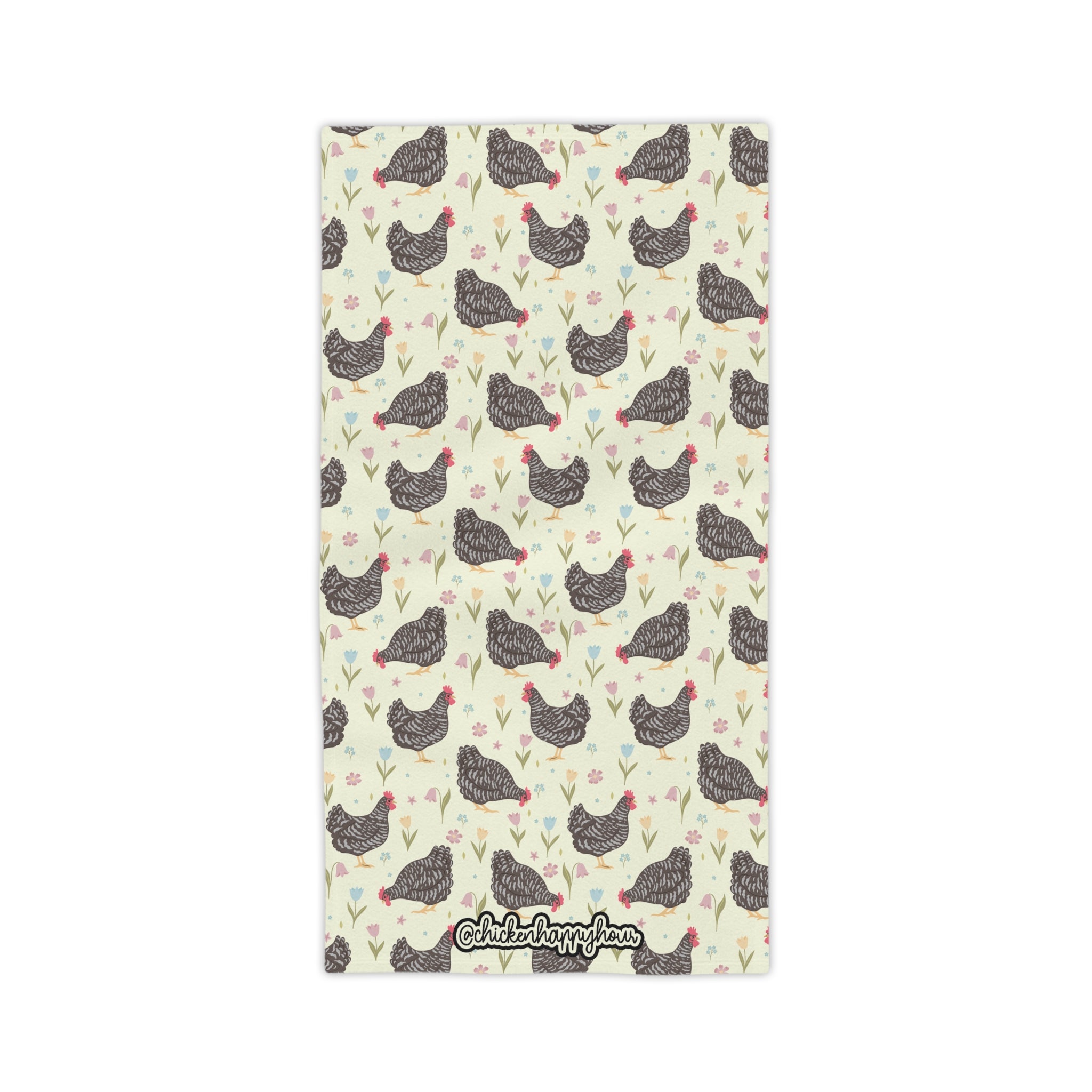 CHICKEN WITH FLOWER 2 Beach Towel
