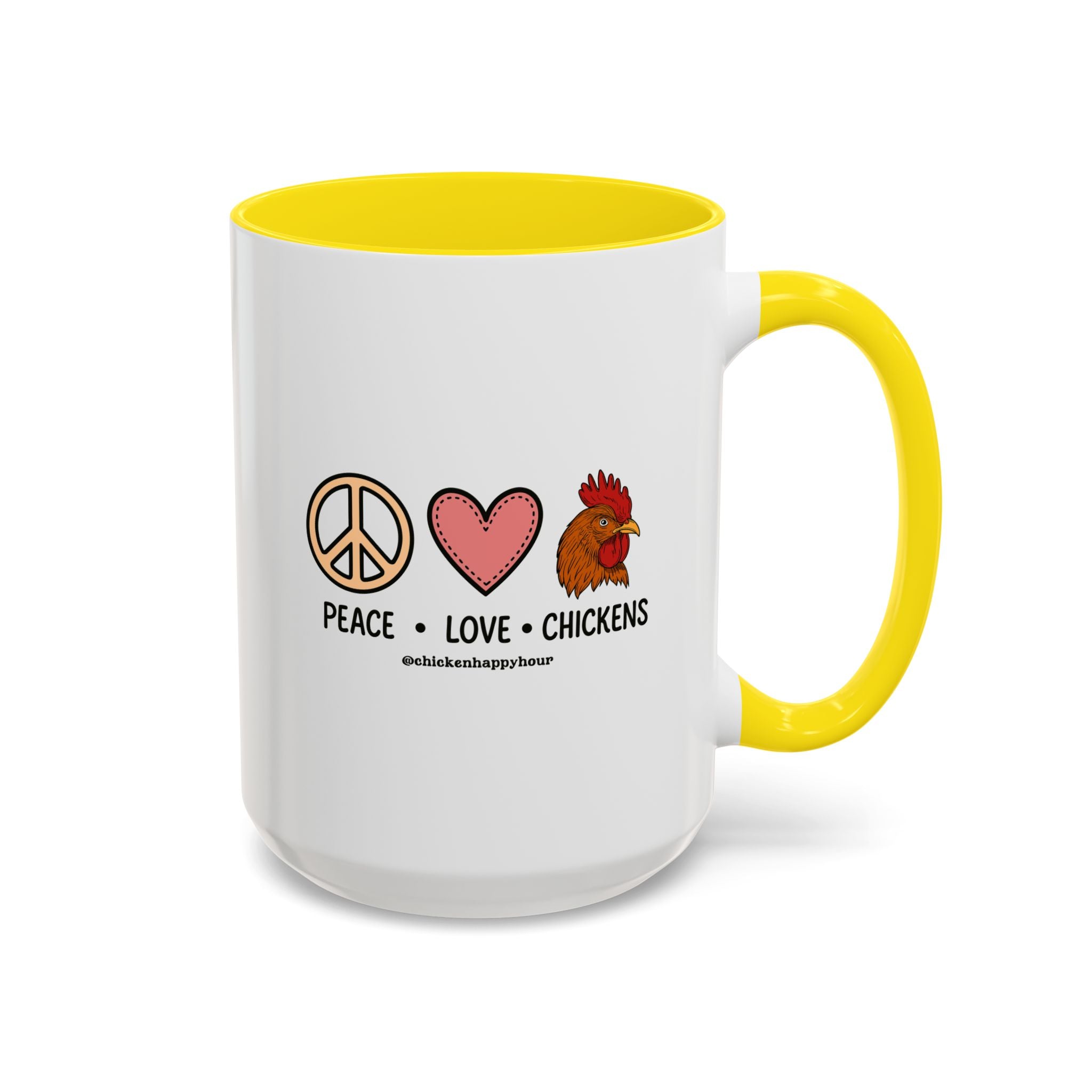 Peace Love Chickens Coffee Mug