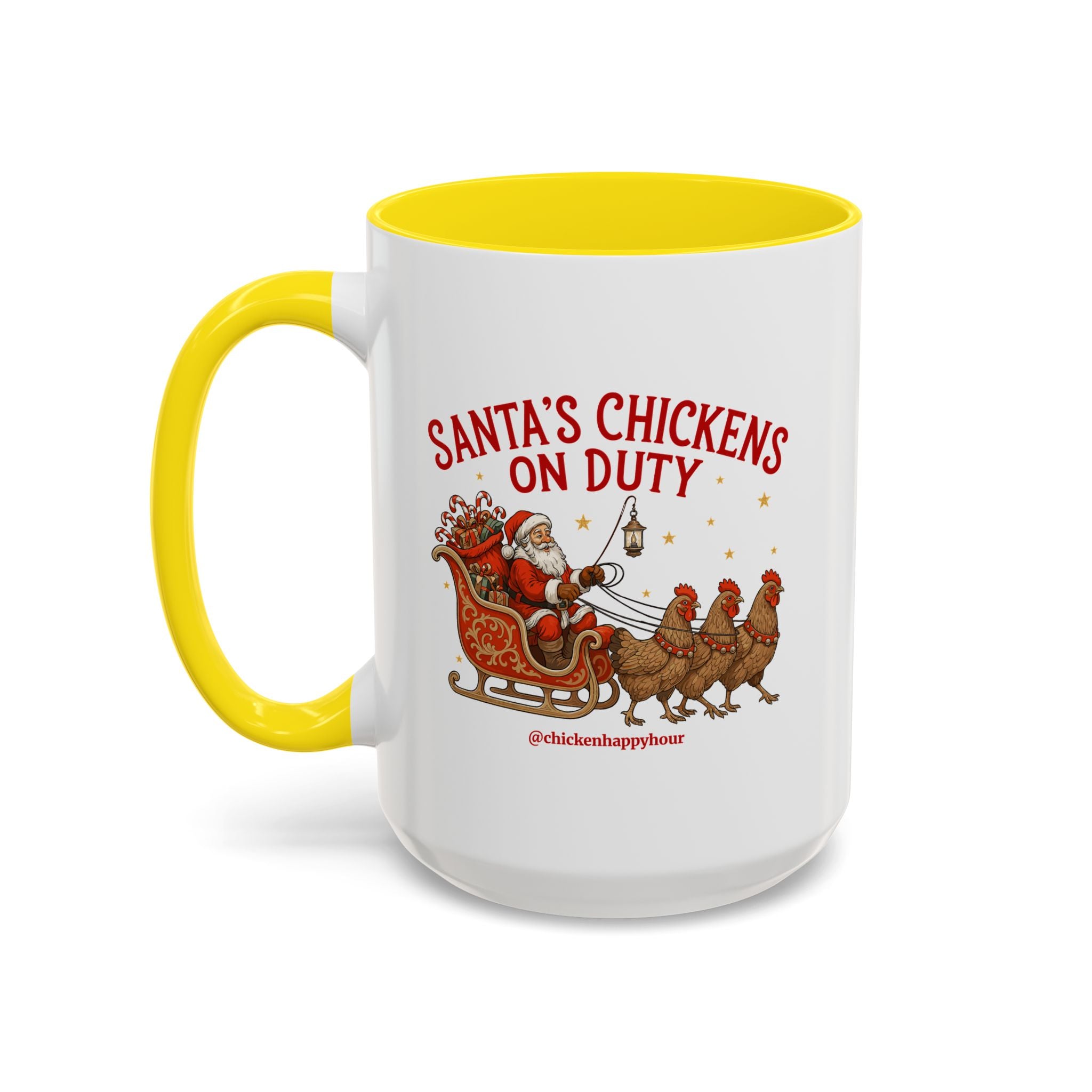 Santa’s Chickens on Duty Coffee Mug