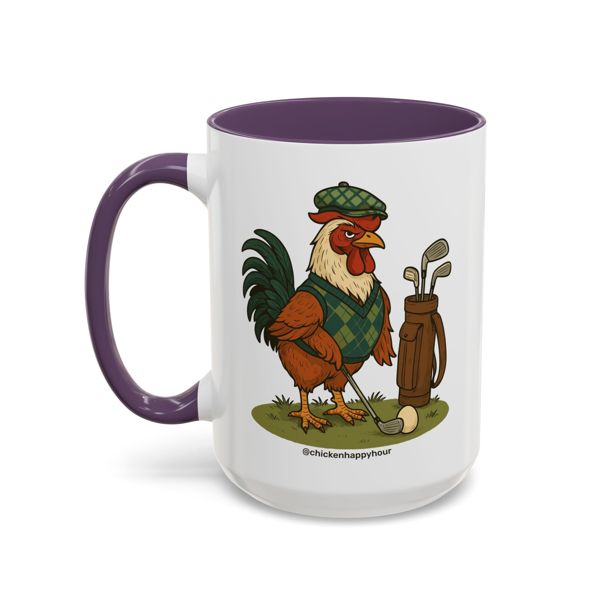 Rooster Playing Golf Coffee Mug