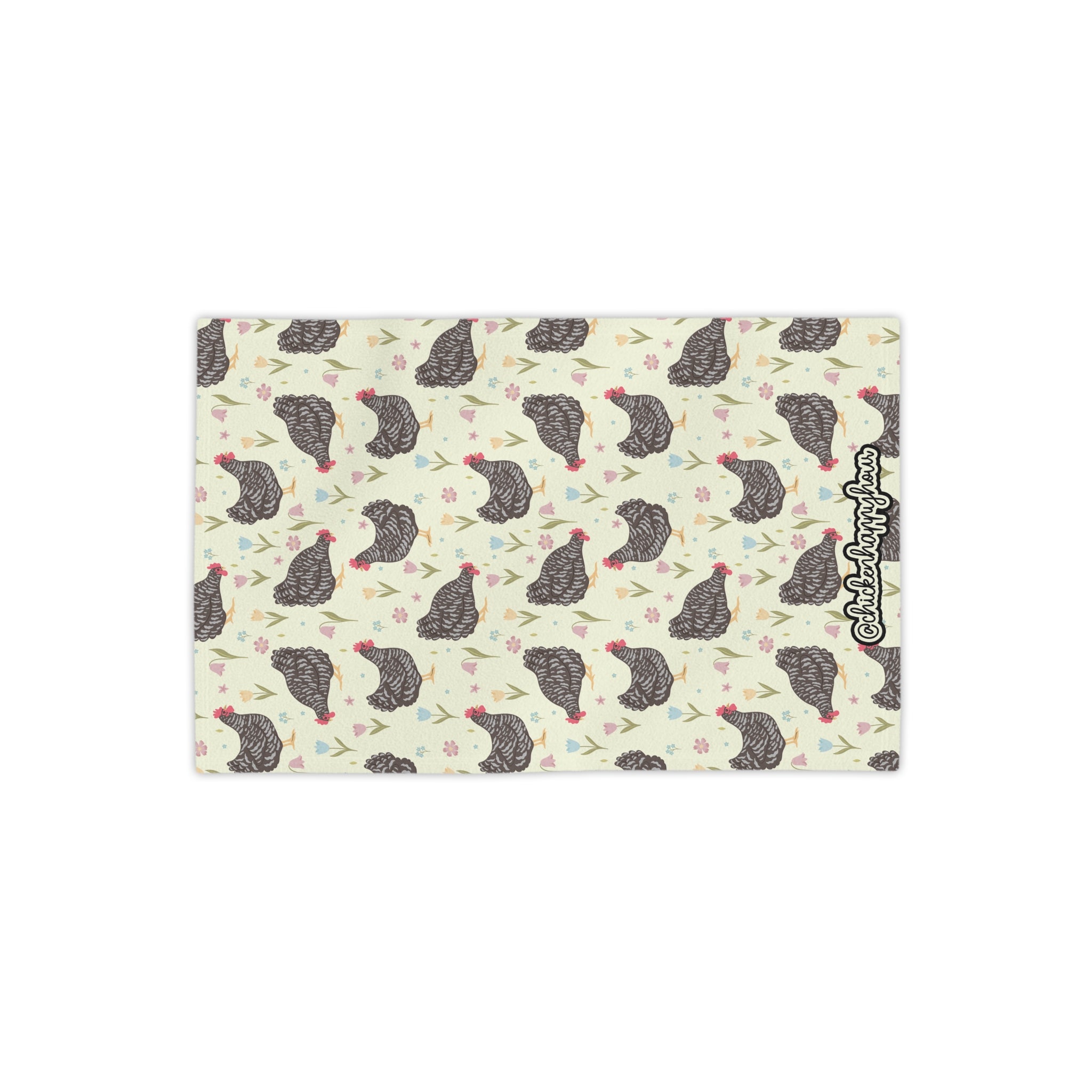CHICKEN WITH FLOWER 2 Beach Towel