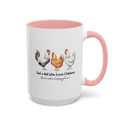 Just a kid Who Loves Chickens Coffee Mug