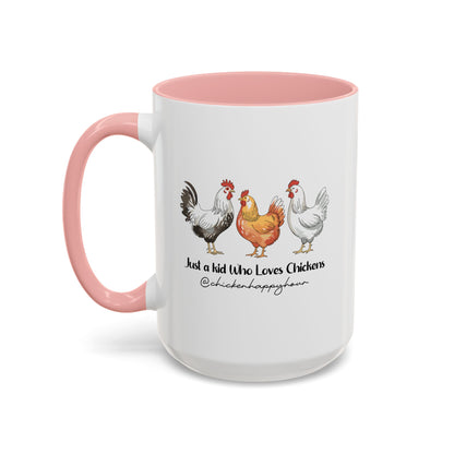 Just a kid Who Loves Chickens Coffee Mug
